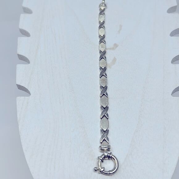 Vintage 925 Milor X Marks The Spot Bracelet in Sterling Silver - Picture 1 of 7